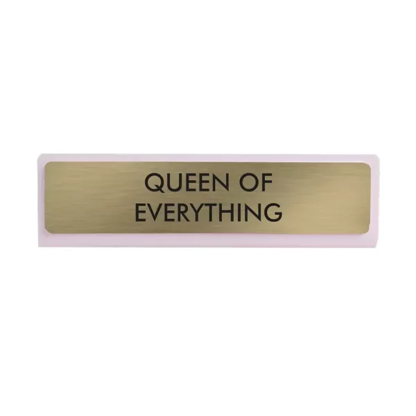 Best Sale Sélectionné par Fleux Plaque De Bureau Queen Of Everything