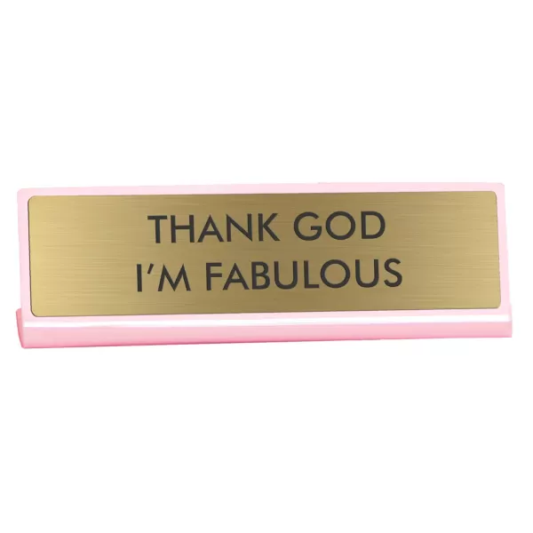 Clearance Sélectionné par Fleux Plaque De Bureau Thank God I'M Fabulous