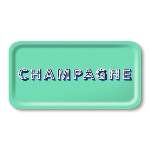 Discount Sélectionné par Fleux Plateau Champagne - 43 X 22 Cm - Seafoam