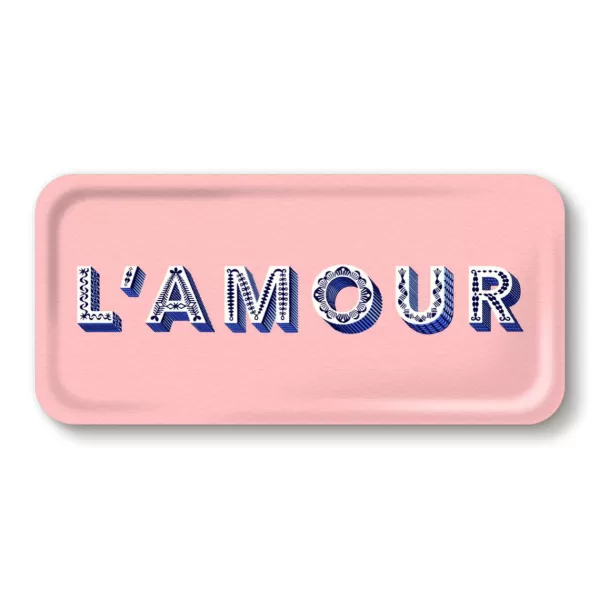 Hot Sélectionné par Fleux Plateau L'Amour - 32 X 15 Cm - Light Pink