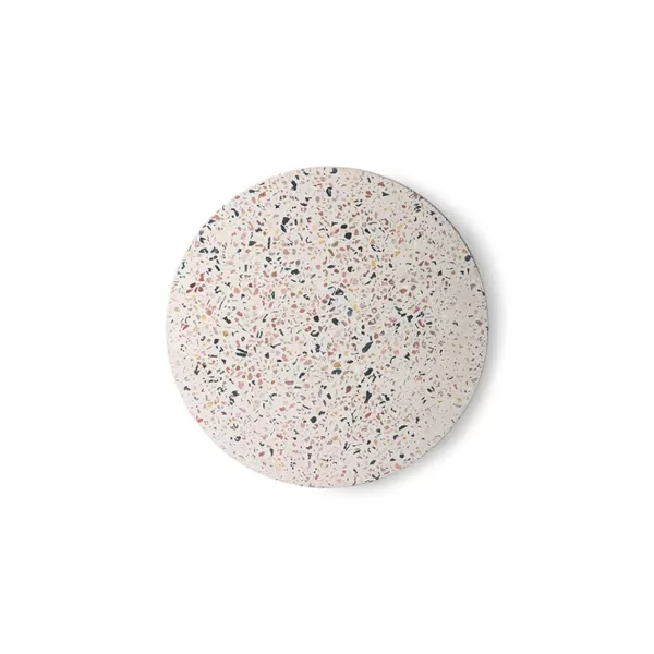 New HK Living Plateau Rond En Beton - Terrazzo