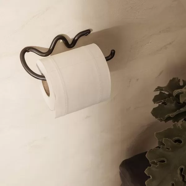 Store Ferm Living Porte-Papier Toilette Curvature Noir