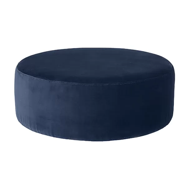 Sale Broste Copenhagen Pouf Velours Wind - Bleu