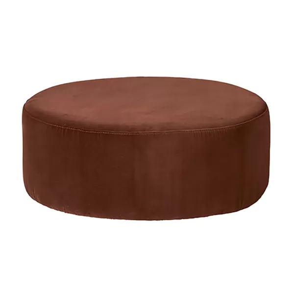 Discount Broste Copenhagen Pouf Velours Wind - Cafe Caramel