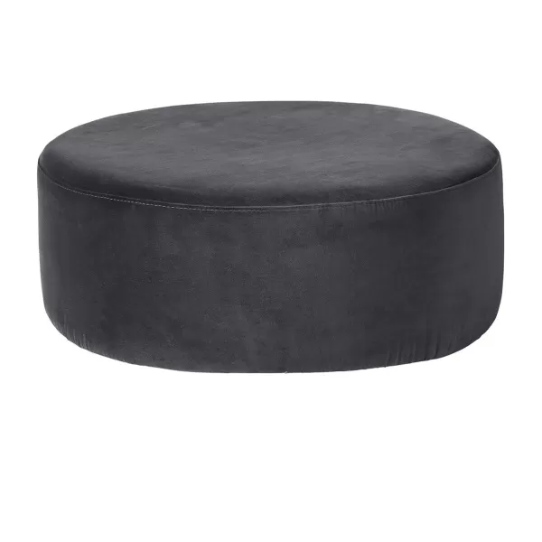 Shop Broste Copenhagen Pouf Velours Wind - Gris