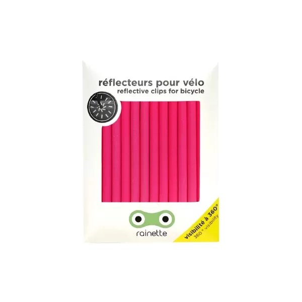 Flash Sale Rainette Reflecteurs Pour Rayons De Velo - Rose Fluo