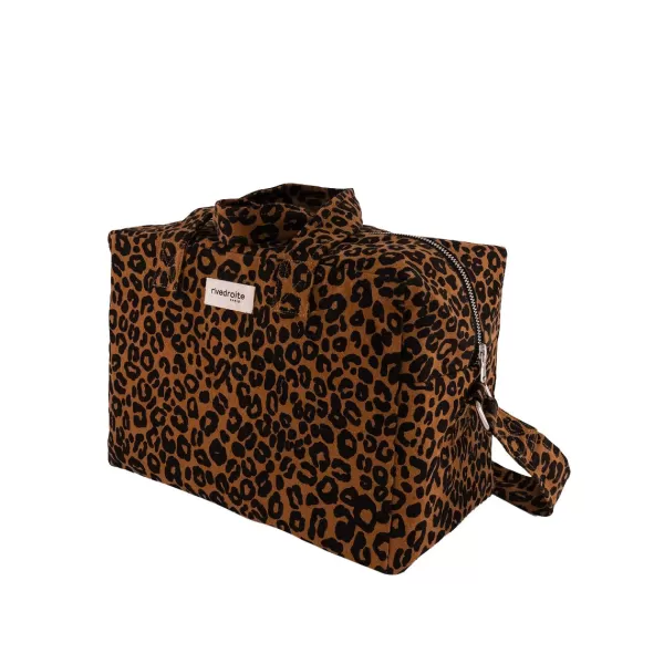 Discount Rive Droite Paris Sac Sauval City Bag En Coton Recycle - Leopard