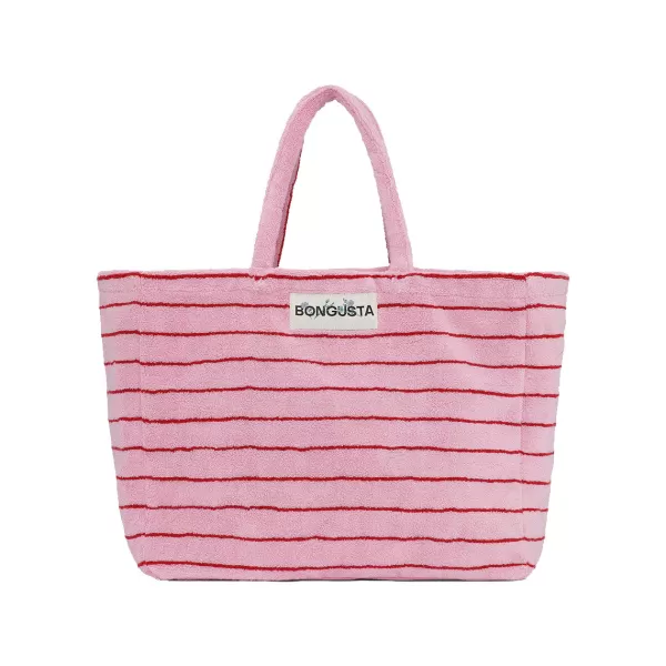 Sale Sélectionné par Fleux Sac Weekend A Rayures - Baby Pink & Ski Patrol Red