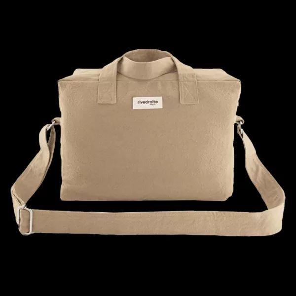 Best Sale RIVE DROITE Sauval Le City Bag En Coton Recycle Beige