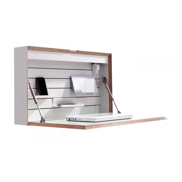 Best Müller Secretaire Flatbox Avec Lampe Led - Blanc