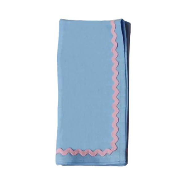 Sale Sélectionné par Fleux Set De 2 Serviettes Ric-Rac Bleu