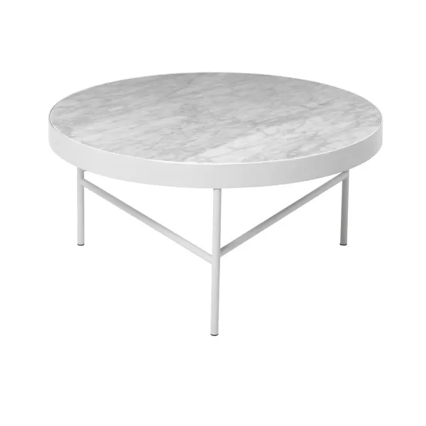 Hot Ferm Living Table Basse En Marbre - Blanc