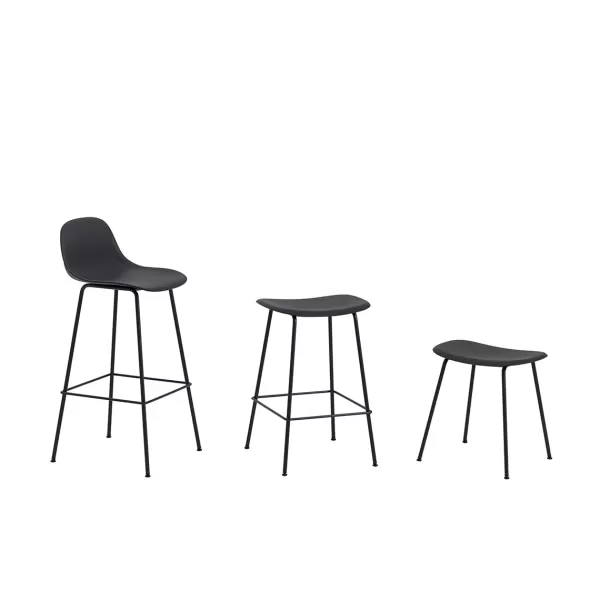 Best Muuto Tabouret Fiber Tube Noir + Assise Noir