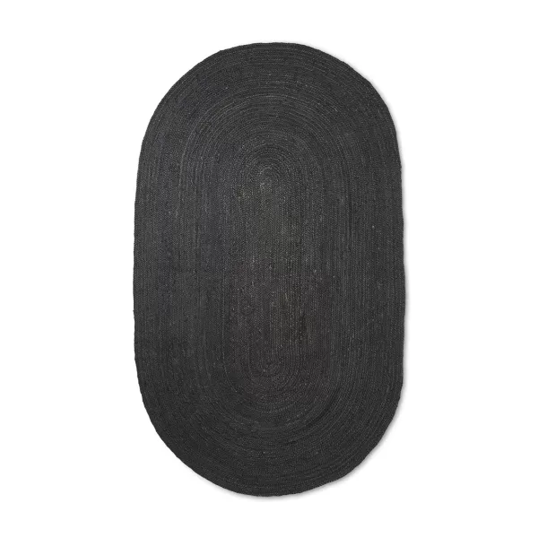 Flash Sale Ferm Living Tapis Eternal Jute Ovale - 230 X 340 Cm - Noir