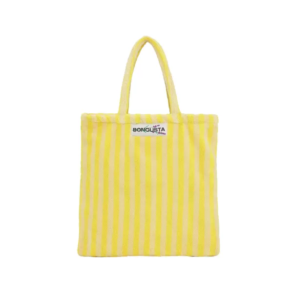 Online Sélectionné par Fleux Totebag A Rayures - Pristine & Neon Yellow