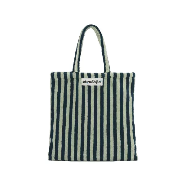 Discount Sélectionné par Fleux Totebag A Rayures - Sea Foam & Deep Teal