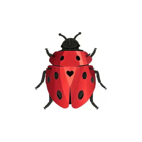 Discount Assembli Trophee Origami Coccinelle Lady Lovebug - Rouge Ruby