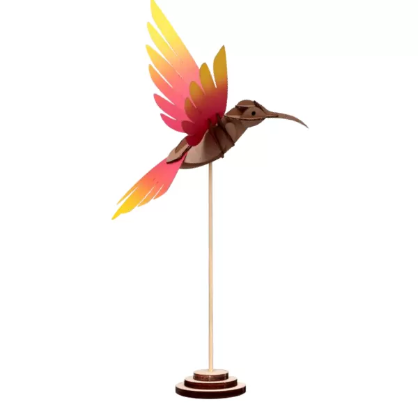 New Assembli Trophee Origami Colibri - Magenta & Jaune