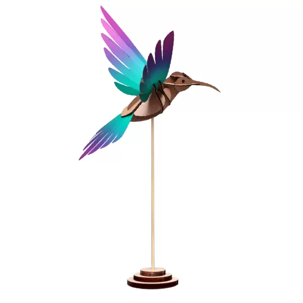 Online Assembli Trophee Origami Colibri Vert & Violet