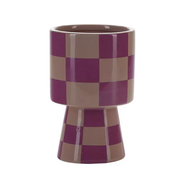 Best Sale Sélectionné par Fleux Vase Damier Asymetrique - Rose