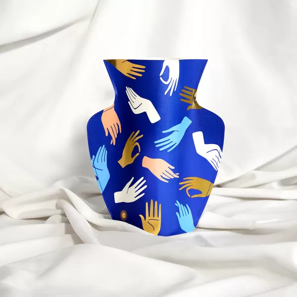 Cheap Octaevo Vase En Papier Hamsa Bleu