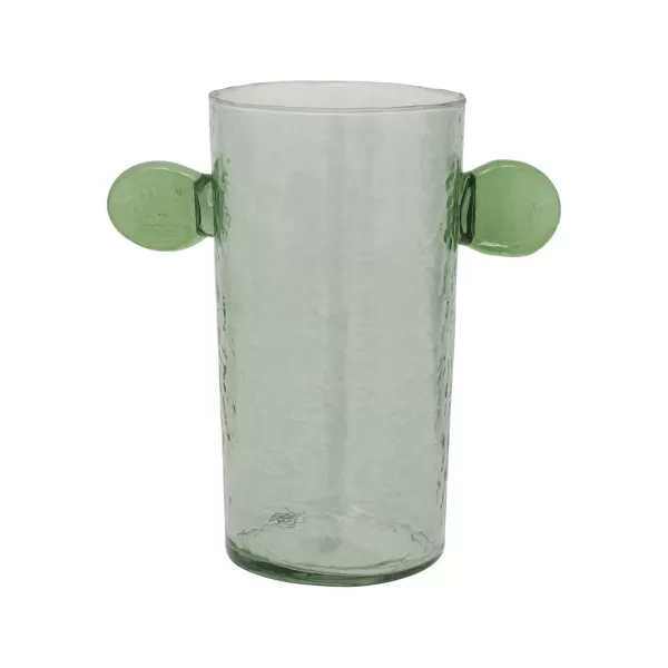 New Sélectionné par Fleux Vase Object Avec Oreilles En Verre Recycle Vert