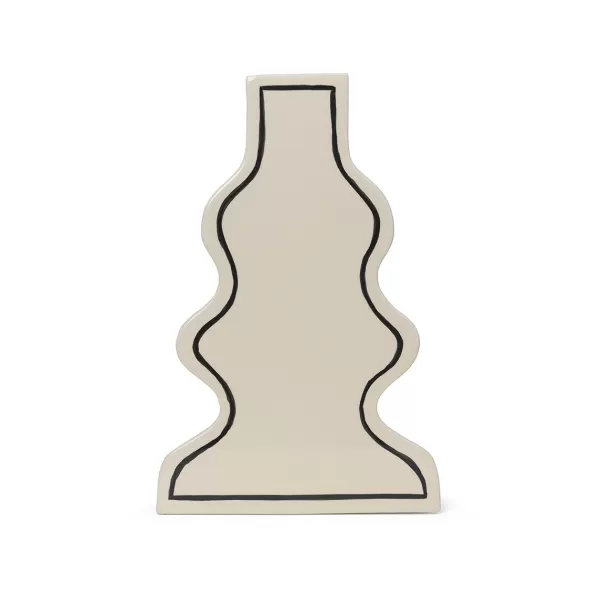 Fashion Ferm Living Vase Paste - Off-White Curvy