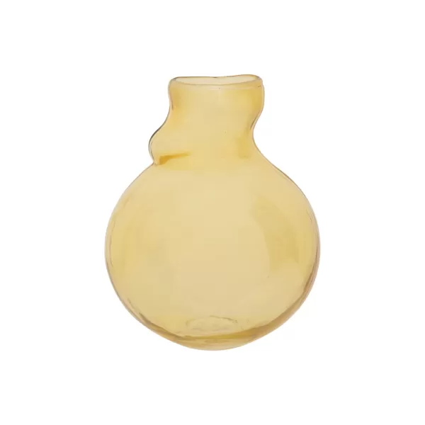 New Sélectionné par Fleux Vase Quircky C En Verre Recycle Jaune