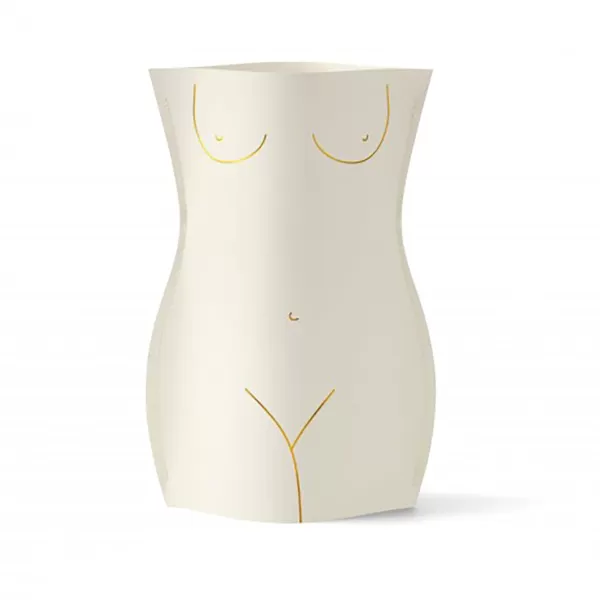 Clearance Octaevo Vase Venus En Papier - Ivoire Blanc