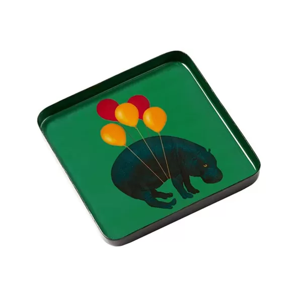 Clearance Gangzai Vide-Poche Carre Hippoballoon En Fer - 15 X 15 Cm