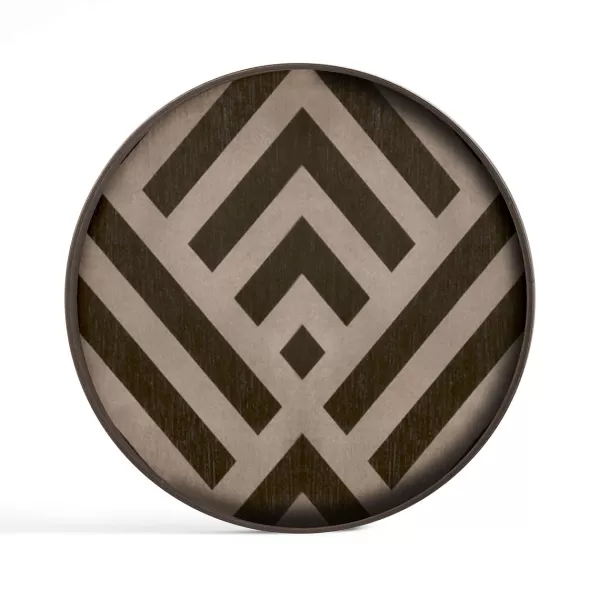 Flash Sale Ethnicraft Vide-Poche En Bois - Graphite Chevron - 30 X 30 Cm