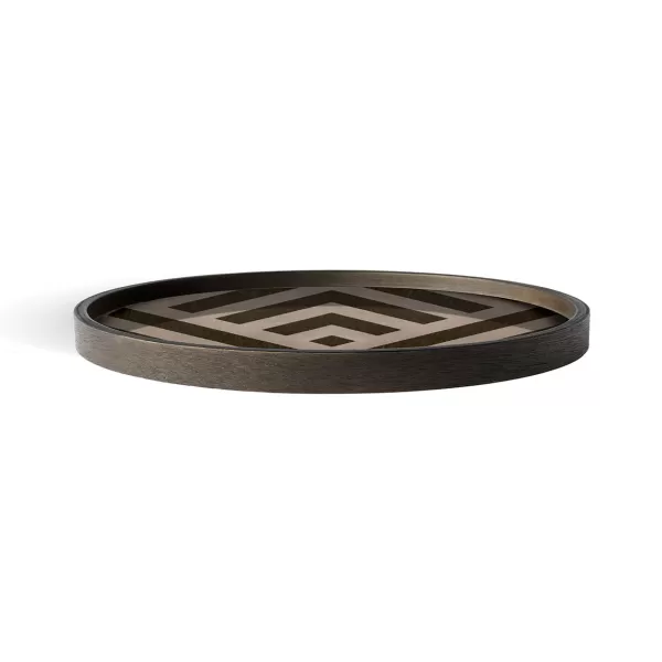 Flash Sale Ethnicraft Vide-Poche En Bois - Graphite Chevron - 30 X 30 Cm